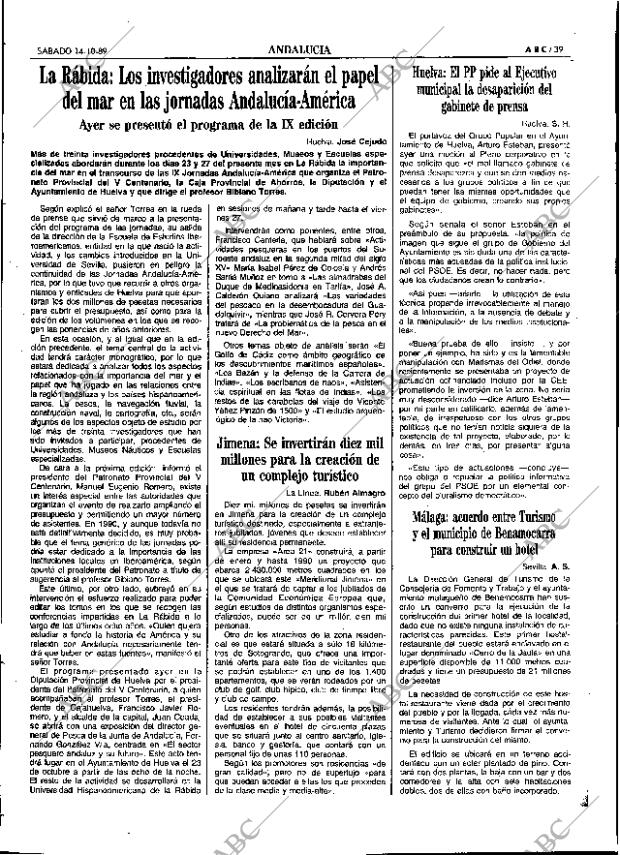 ABC SEVILLA 14-10-1989 página 39