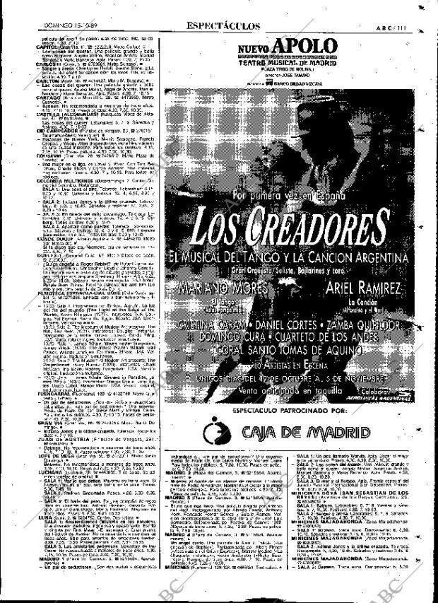 ABC MADRID 15-10-1989 página 111