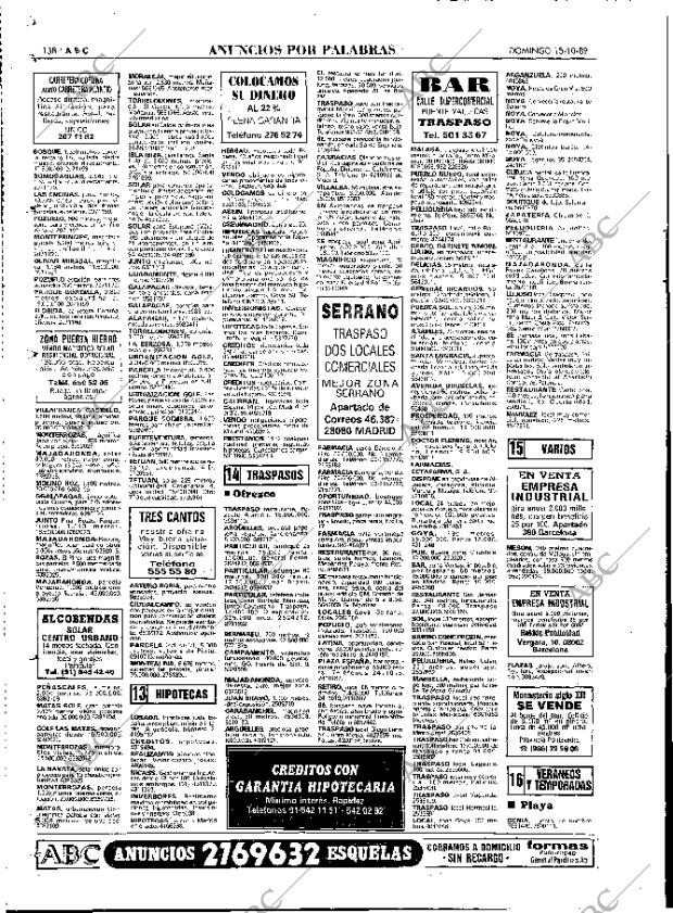 ABC MADRID 15-10-1989 página 138