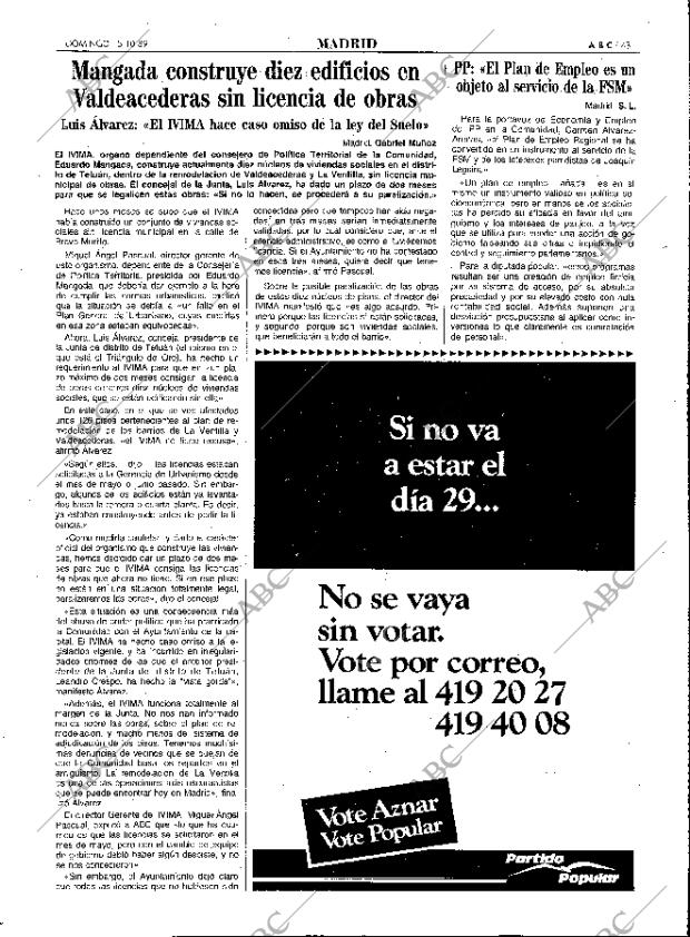 ABC MADRID 15-10-1989 página 43