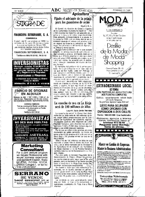 ABC MADRID 15-10-1989 página 64