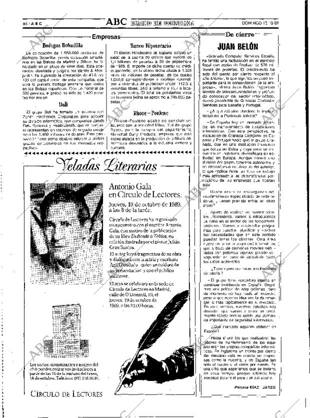 ABC MADRID 15-10-1989 página 66