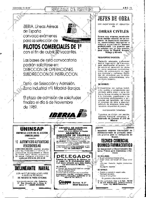 ABC MADRID 15-10-1989 página 73