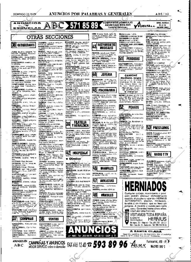 ABC MADRID 22-10-1989 página 143