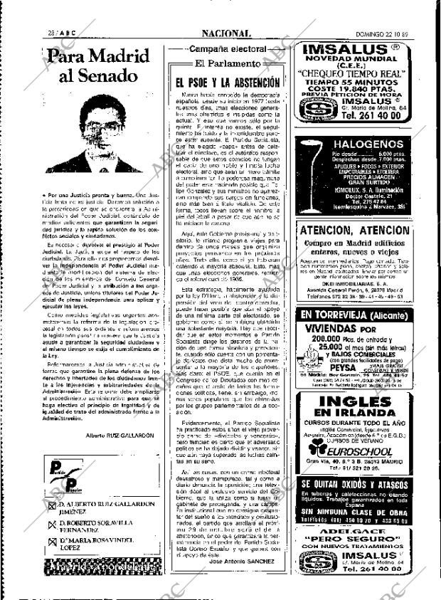 ABC MADRID 22-10-1989 página 28