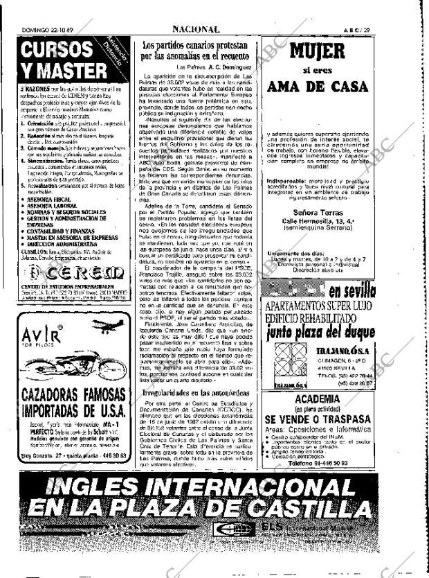 ABC MADRID 22-10-1989 página 29