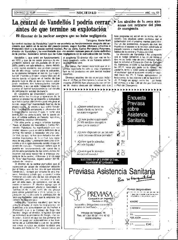 ABC MADRID 22-10-1989 página 83