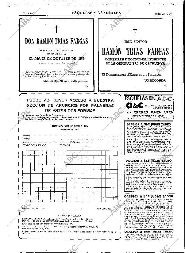 ABC MADRID 23-10-1989 página 108