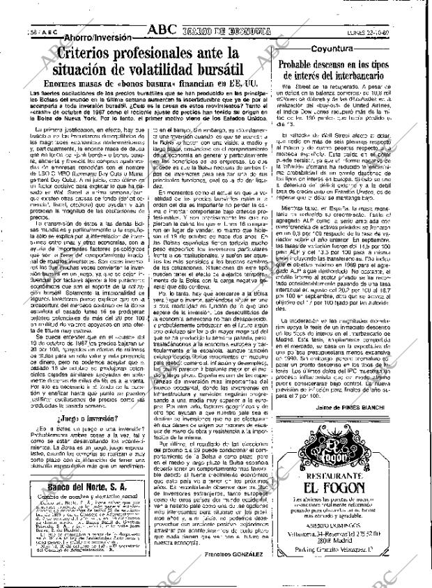 ABC MADRID 23-10-1989 página 58