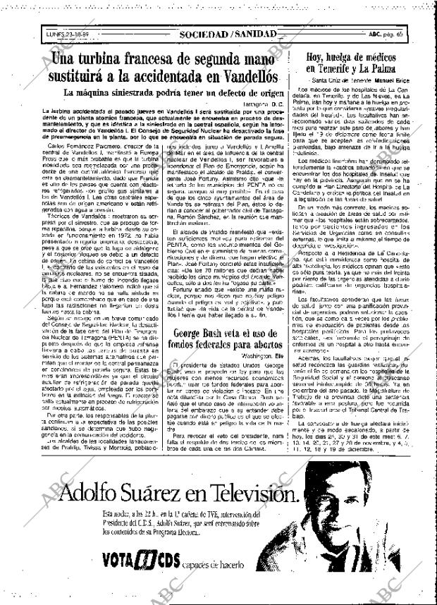 ABC MADRID 23-10-1989 página 65