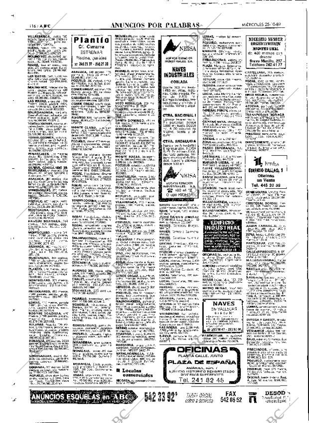 ABC MADRID 25-10-1989 página 116