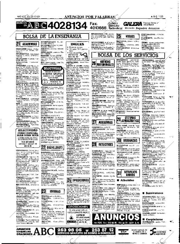 ABC MADRID 25-10-1989 página 125