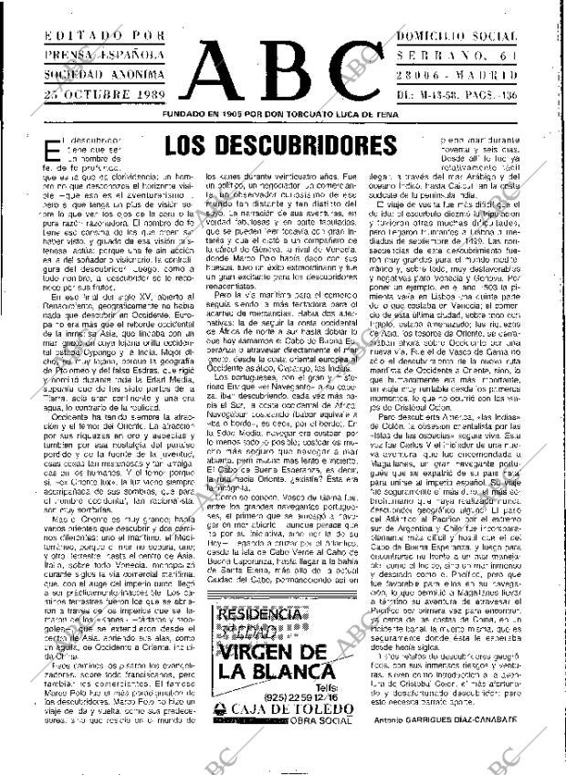 ABC MADRID 25-10-1989 página 3