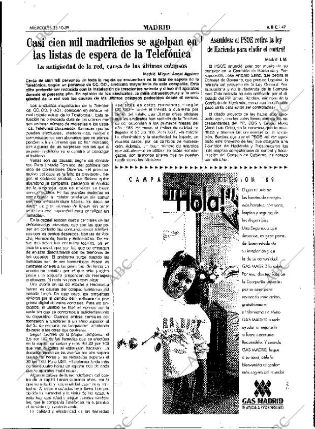 ABC MADRID 25-10-1989 página 47