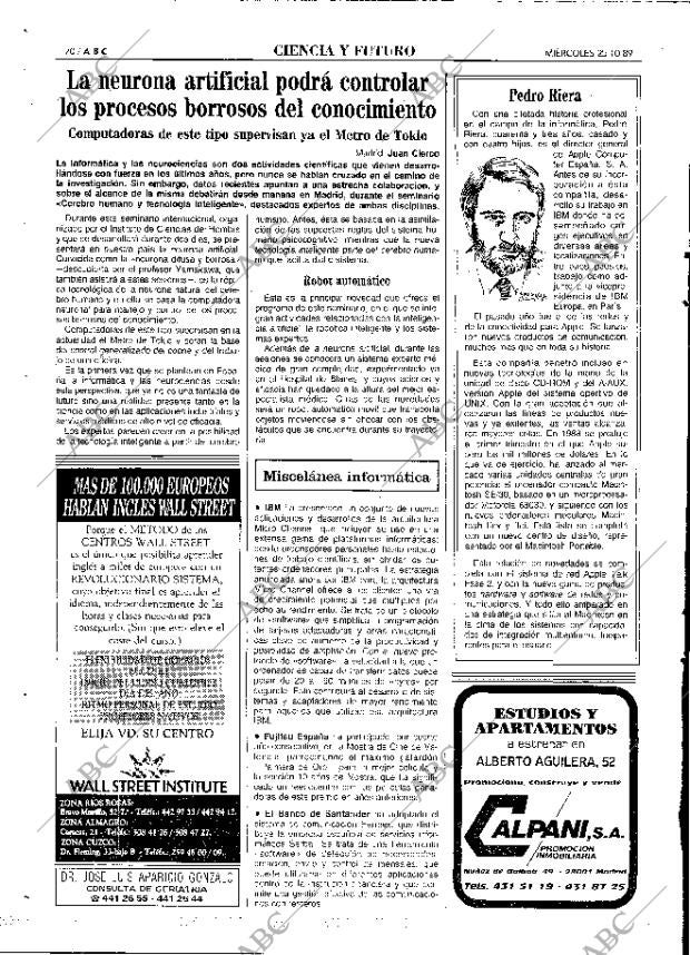 ABC MADRID 25-10-1989 página 70