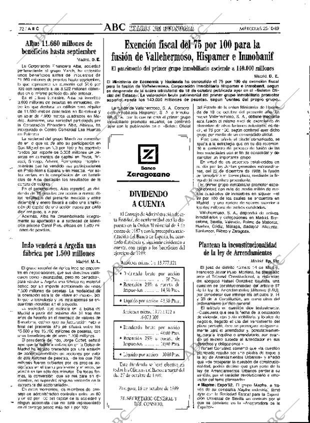 ABC MADRID 25-10-1989 página 72