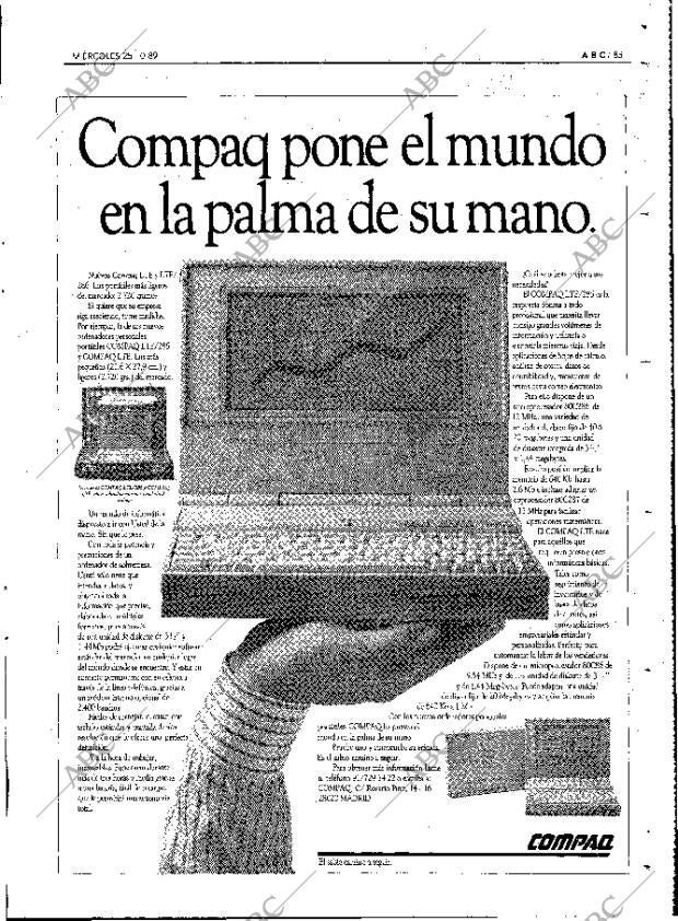 ABC MADRID 25-10-1989 página 85