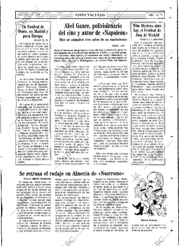 ABC MADRID 25-10-1989 página 93