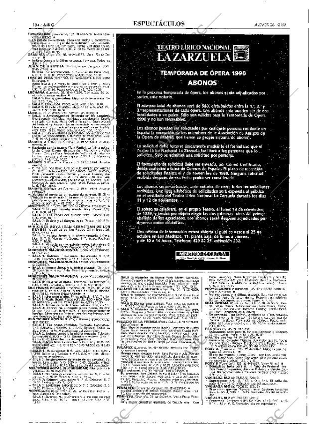 ABC MADRID 26-10-1989 página 104