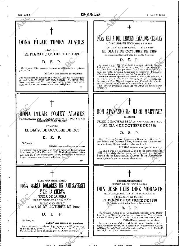 ABC MADRID 26-10-1989 página 108