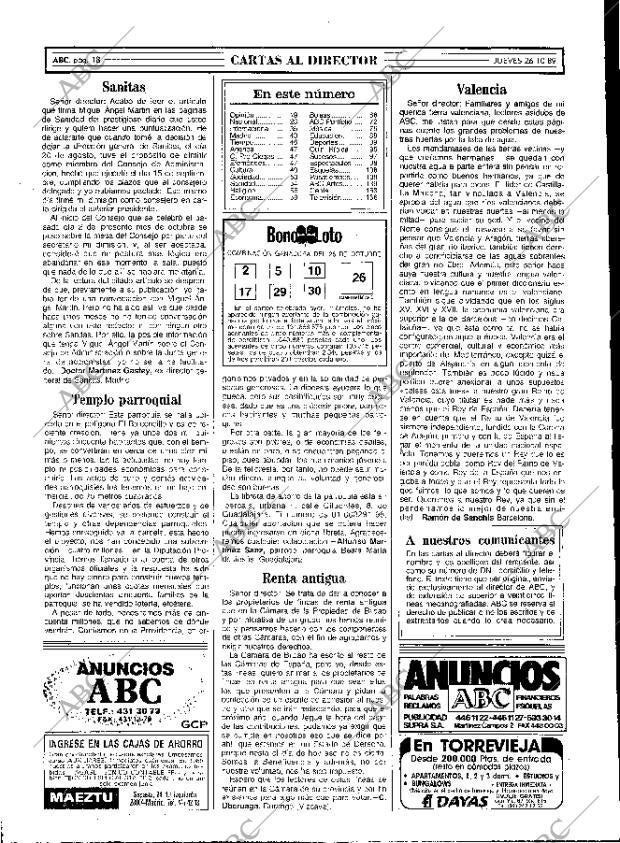 ABC MADRID 26-10-1989 página 18