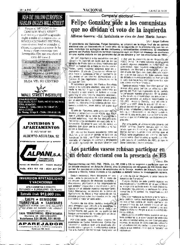 ABC MADRID 26-10-1989 página 28