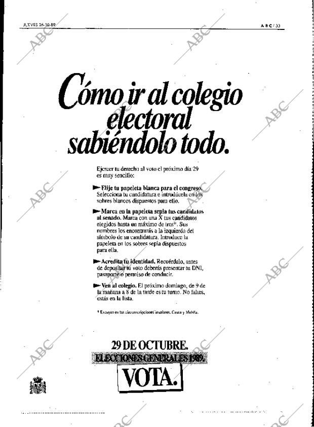 ABC MADRID 26-10-1989 página 33