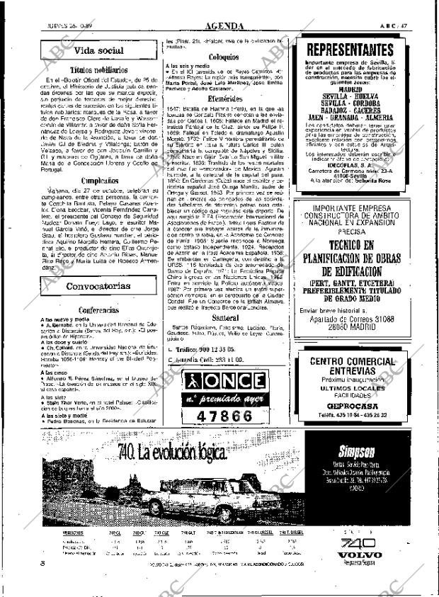 ABC MADRID 26-10-1989 página 47