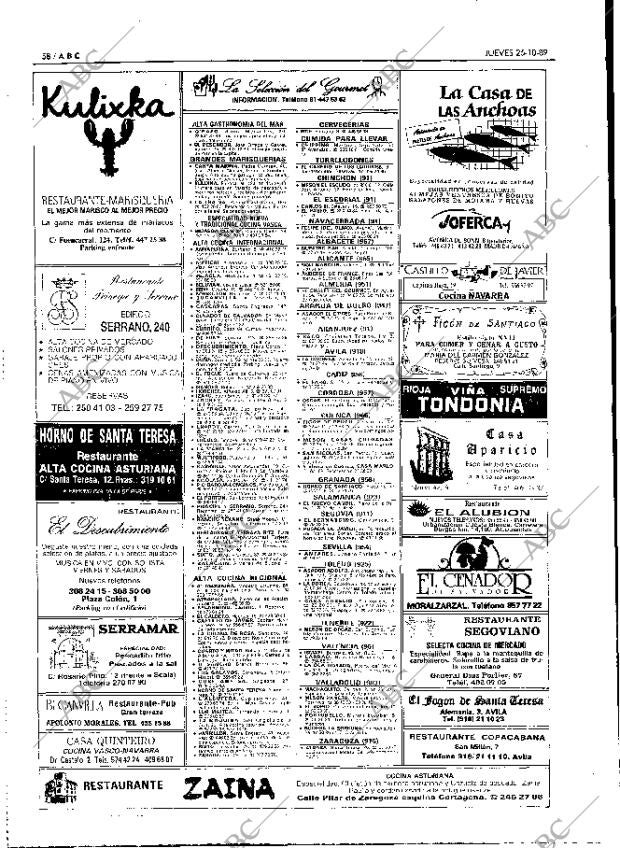 ABC MADRID 26-10-1989 página 58