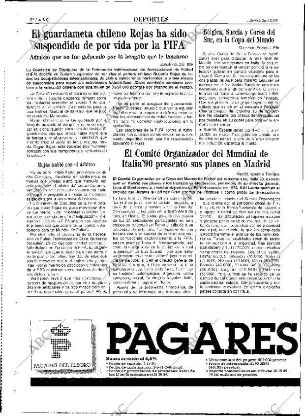 ABC MADRID 26-10-1989 página 92