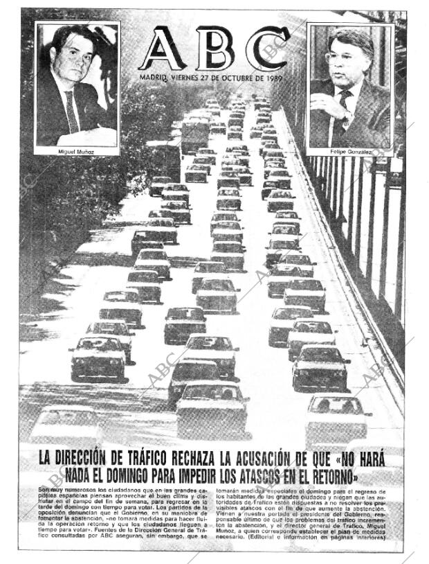 ABC MADRID 27-10-1989 página 1