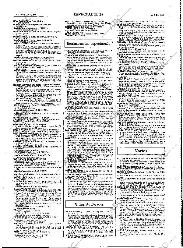 ABC MADRID 27-10-1989 página 105