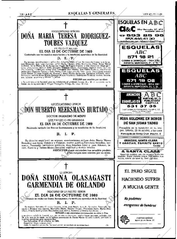 ABC MADRID 27-10-1989 página 108