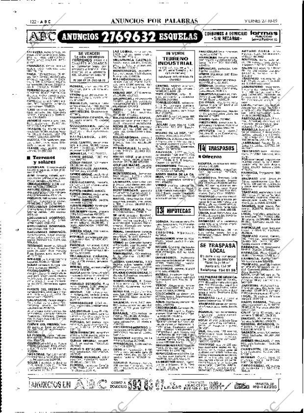 ABC MADRID 27-10-1989 página 122