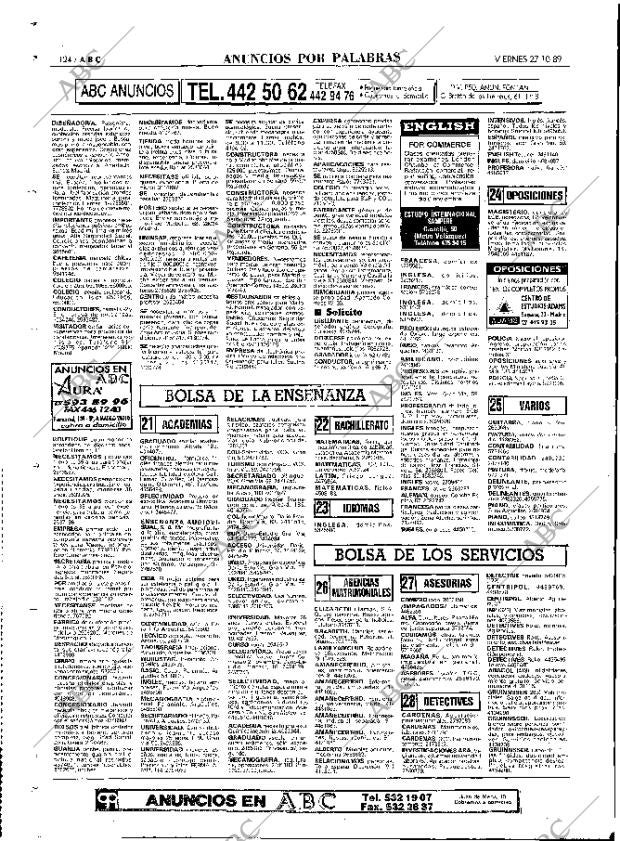 ABC MADRID 27-10-1989 página 124
