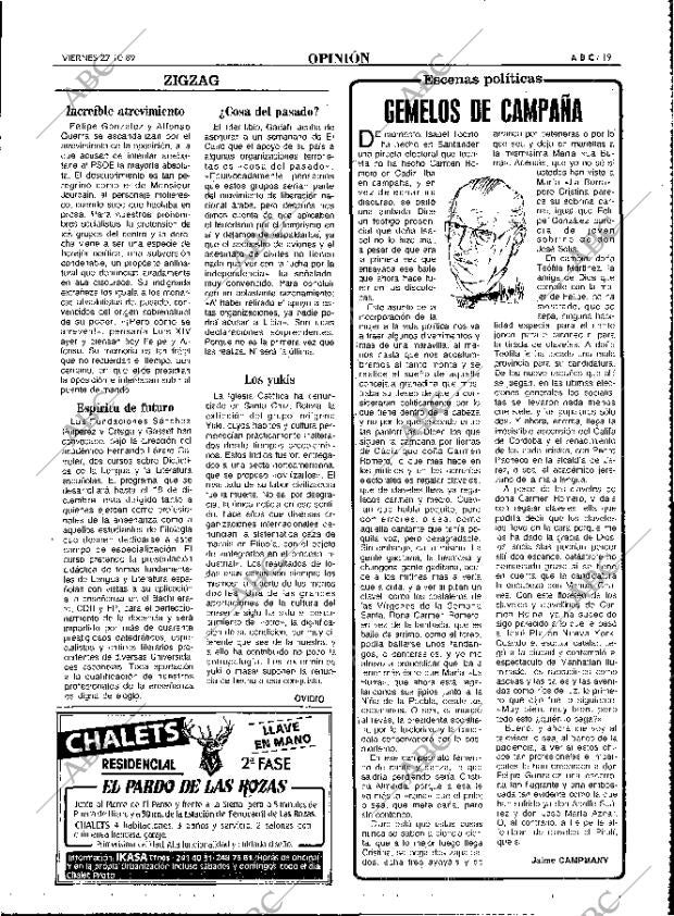 ABC MADRID 27-10-1989 página 19