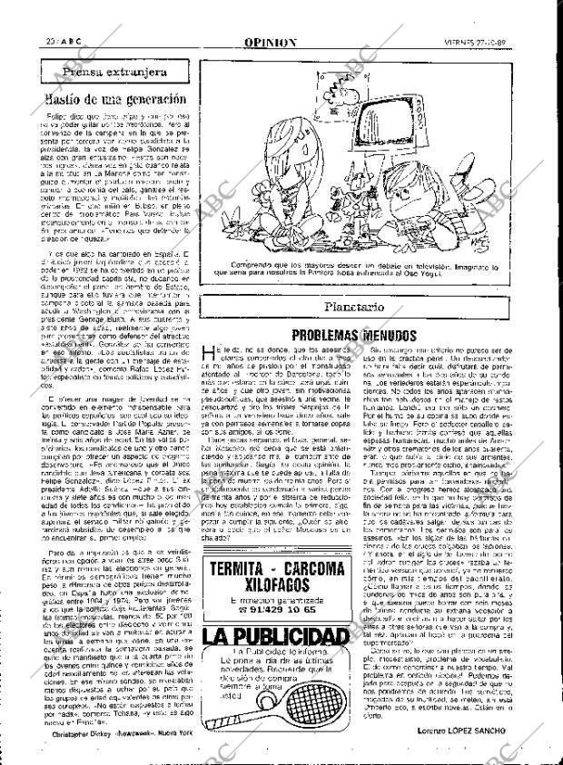 ABC MADRID 27-10-1989 página 20