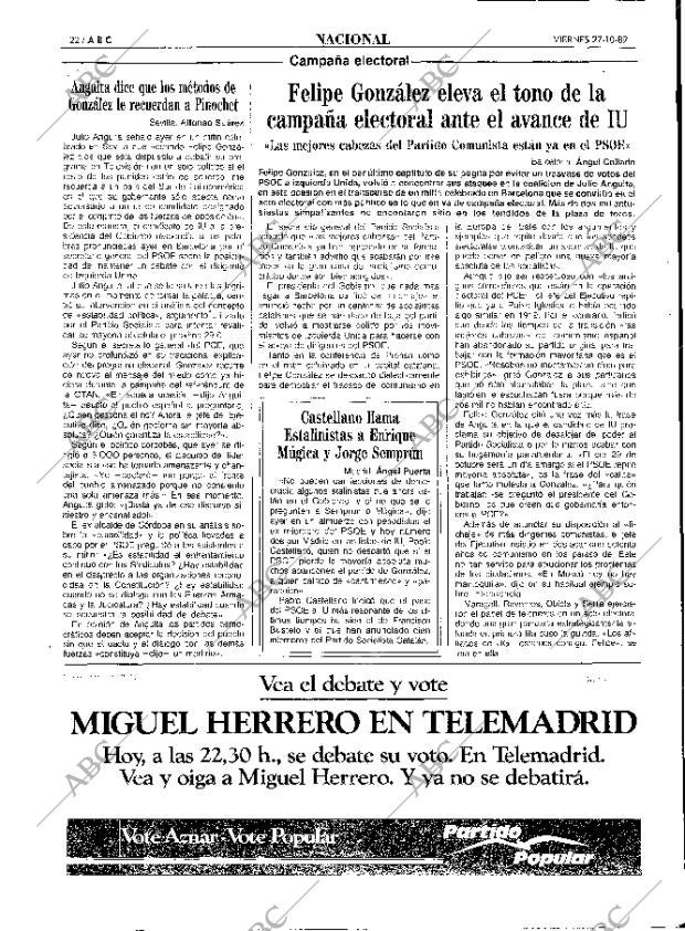 ABC MADRID 27-10-1989 página 22