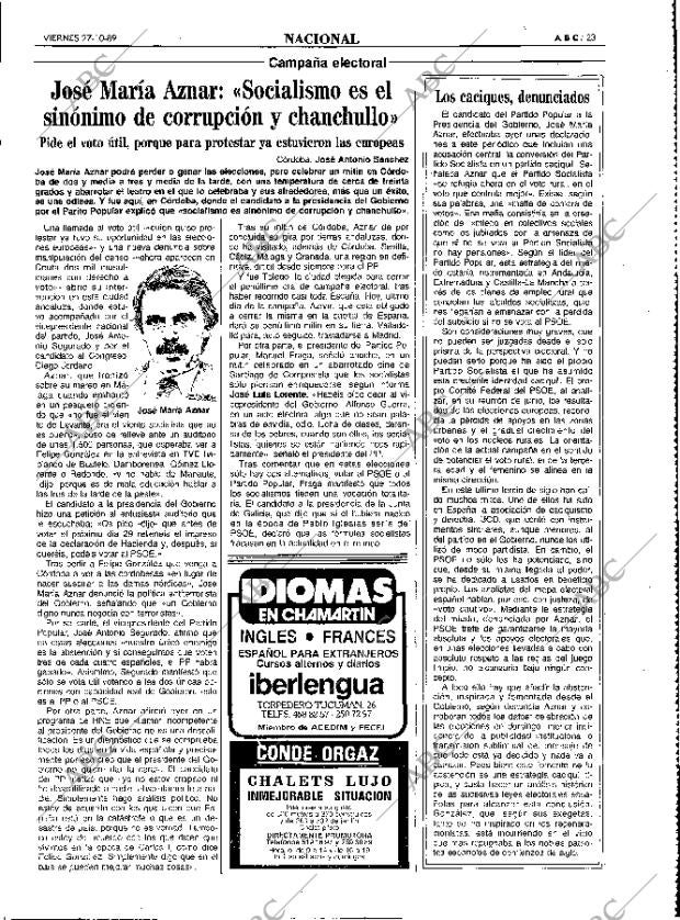 ABC MADRID 27-10-1989 página 23