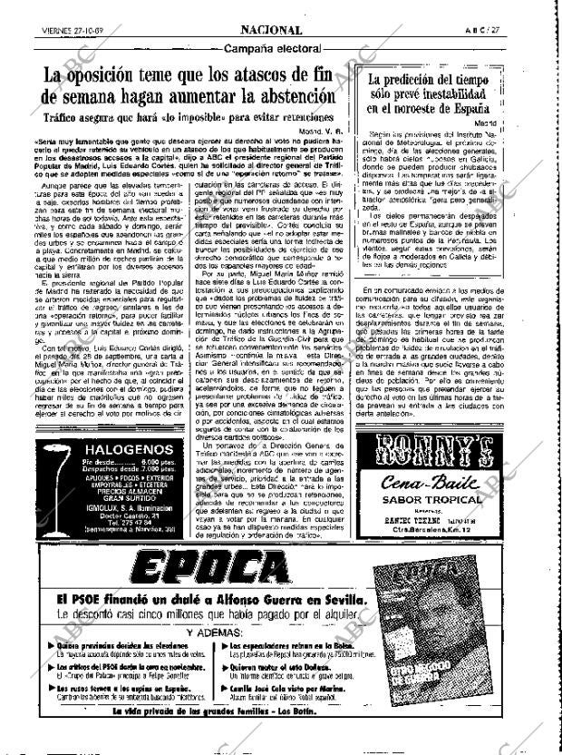 ABC MADRID 27-10-1989 página 27