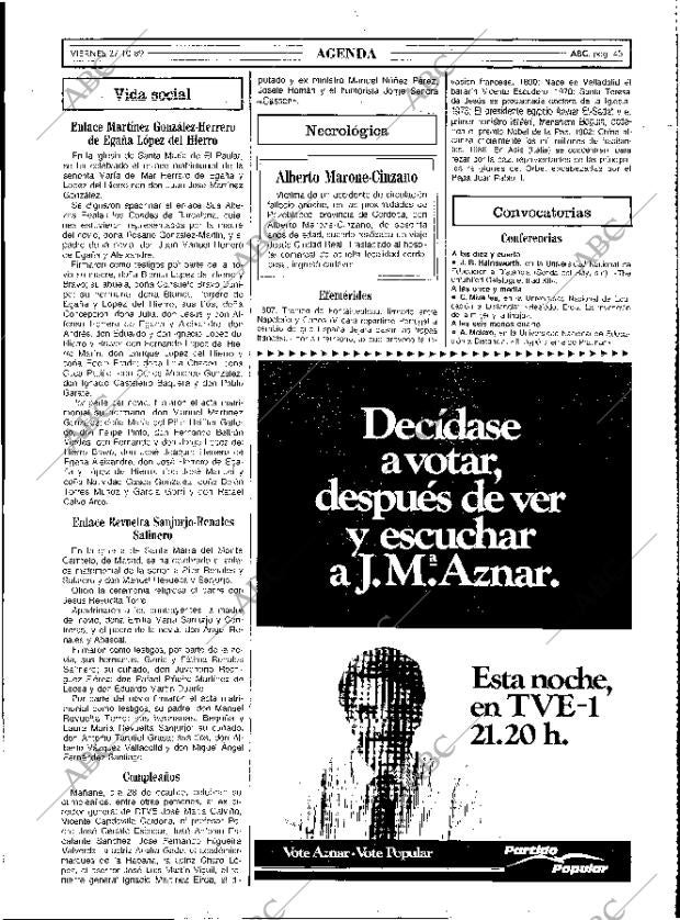 ABC MADRID 27-10-1989 página 45