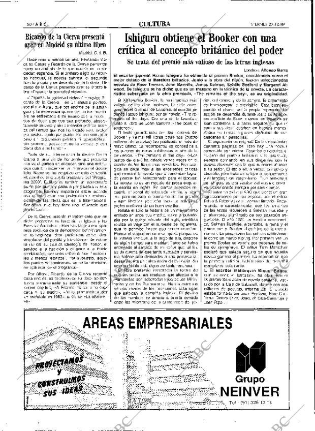 ABC MADRID 27-10-1989 página 50