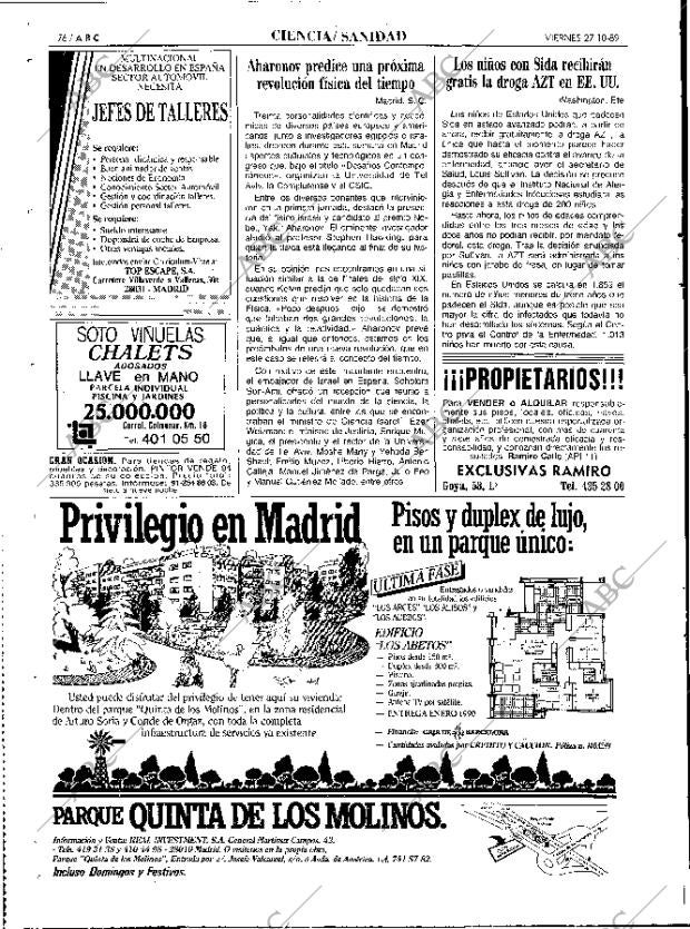 ABC MADRID 27-10-1989 página 76