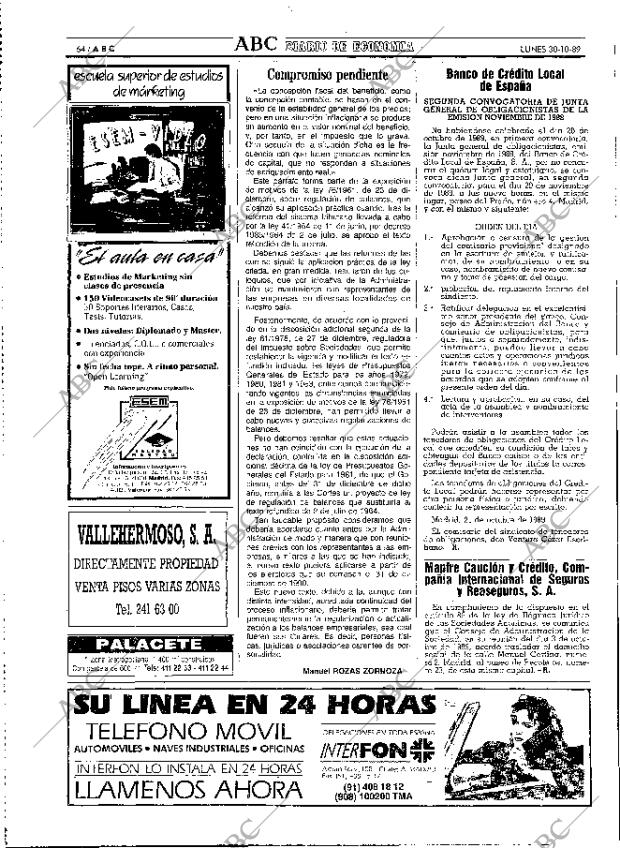 ABC MADRID 30-10-1989 página 64