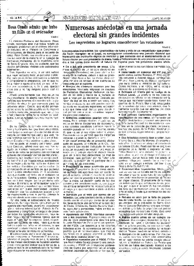 ABC MADRID 30-10-1989 página 92