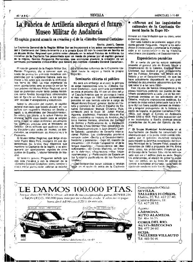 ABC SEVILLA 01-11-1989 página 40