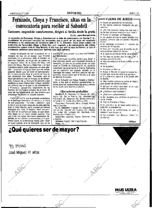 ABC SEVILLA 01-11-1989 página 69