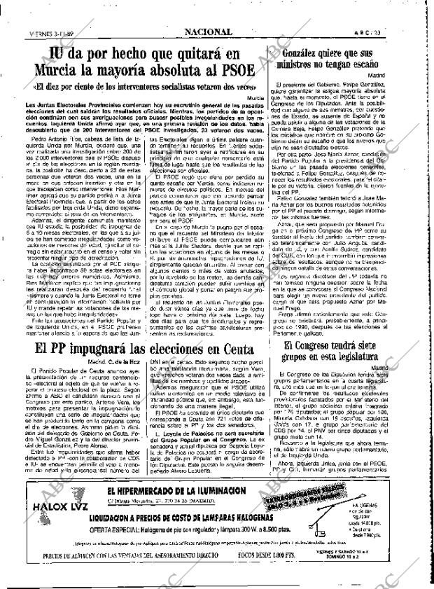 ABC MADRID 03-11-1989 página 23