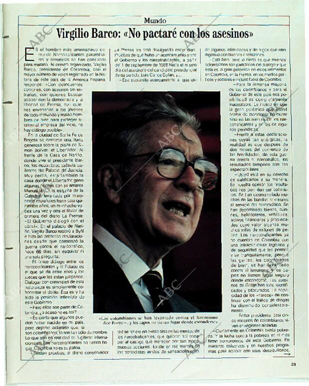 BLANCO Y NEGRO MADRID 05-11-1989 página 23