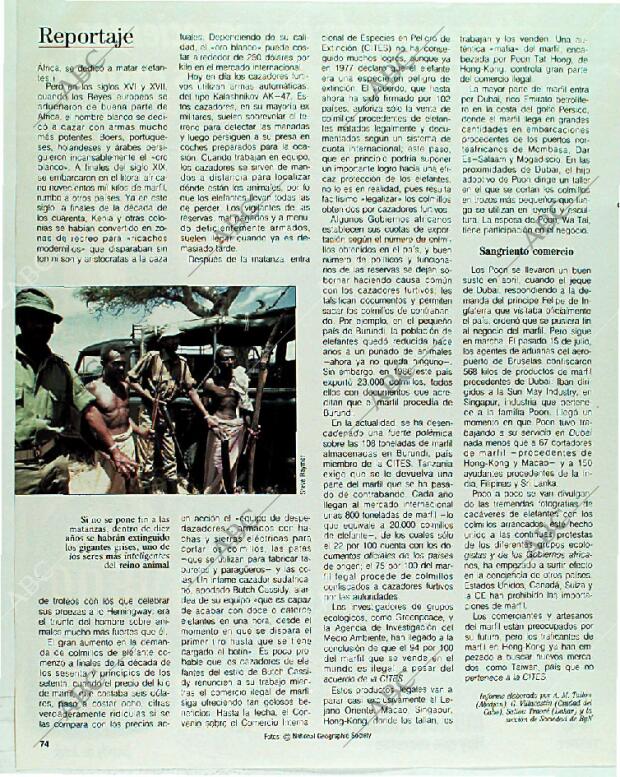 BLANCO Y NEGRO MADRID 05-11-1989 página 74